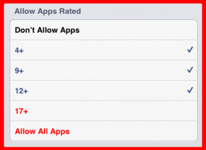 allow apps rated box