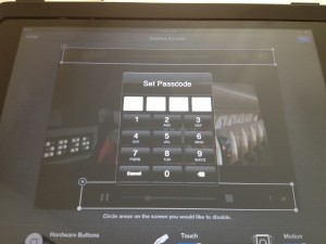 set passcode for guided access